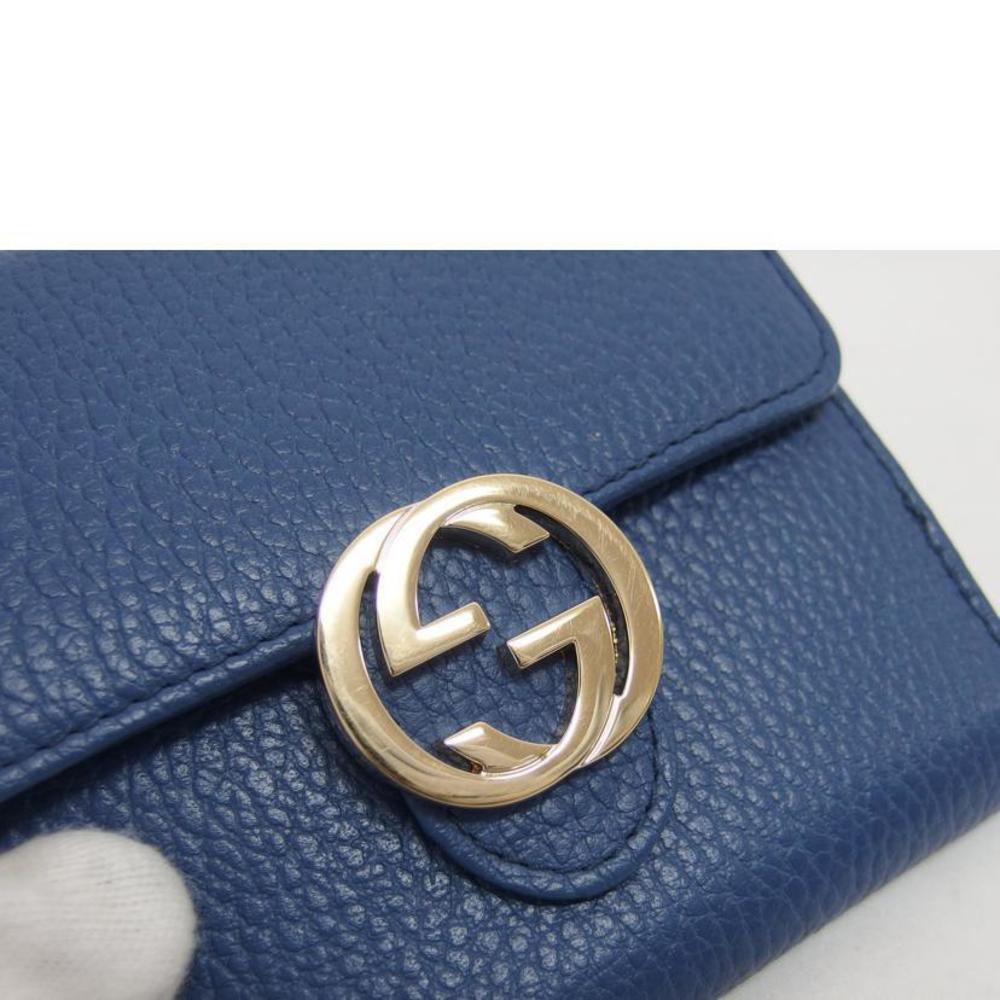 Gucci Interlocking G W Hook Bi-Fold Wallet Blue - image 8